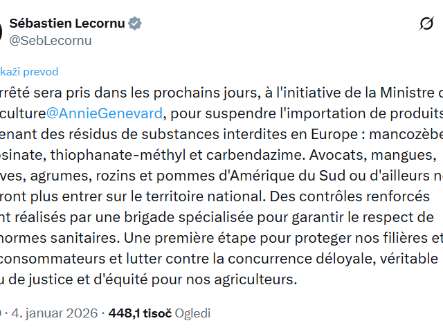 Izjava francoskega predsednika